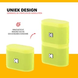 Kodak SoundBrix Bluetooth Speaker – Draadloze Muziek Box –5W RMS - 2pcs – Geel — thumbnail 3
