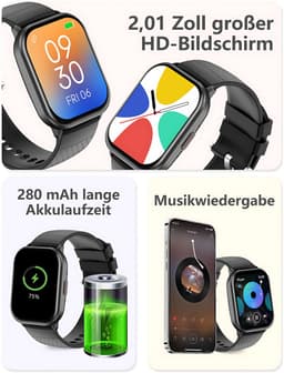 Manike G127 Smartwatch – 1,32 HD Display - Hartslag & Bloeddrukmeting - Bluetooth Bellen - SpO₂ - Slaapmonitoring - Multisport - IP68 Waterdicht - 100+ Sportmodi - Android & iOS Compatibel - Meldingen - Stappenteller - Sporthorloge - Activity Tracker — thumbnail 6