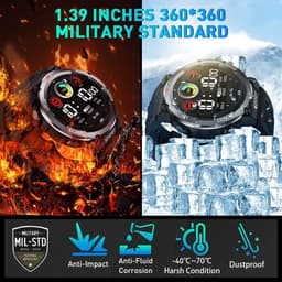 Manike K56 Smartwatch – 1,32 inch Display - Hartslag - & Bloeddrukmeting - SpO₂ - Slaapmonitoring - Multisport - IP67 Waterdicht - 7 Dagen Batterij - Meldingen, Android & iOS Compatibel — thumbnail 14