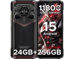 DOOGEE Blade 20 Pro - Robuuste Smartphone - Robuuste Telefoon - 24GB RAM + 256GB ROM（2TB/TF) - 11800mAh/18W - 6.6 Inth HD+ IPS+90Hz - 125dB Luidsprekers - Nachtzichtcamera - Face ID - Triple card slot - Rood