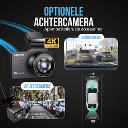 AZDome M63 Pro 1CH dashcam - 2023 model - Ultra 4K resolutie - Wifi - Gps - Parkeerstand - 64gb Micro SD - 3.0 inch Lcd - dashcam voor auto — thumbnail 10