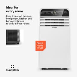 Klarstein Mobiele airconditioner met luchtafvoerslang, 4-in-1 airconditioner, ventilator, luchtontvochtiger & nachtmodus, Kleine & draagbare airconditioner voor thuis & op kantoor, Laag verbruik, 7000 BTU,1 kW voor 23 m² - Afstandsbediening Timer — thumbnail 6