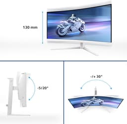 Philips Evnia 34M2C5501A - QHD Curved Ultrawide Gaming Monitor - Ambiglow - 180Hz - 34 inch — thumbnail 5
