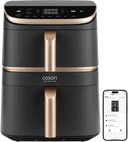 Cosori TurboTower Pro – Dubbele Airfryer XXL – 10.8L – Keramische Coating – 2 Manden Apart Instelbaar – 7 Programma’s — thumbnail 7