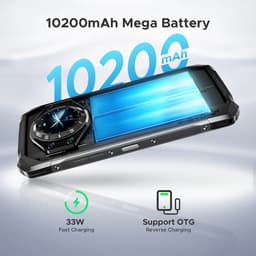 DOOGEE S119 4G - Robuuste Smartphone - Robuuste Telefoon - 24GB RAM + 512GB ROM /2TB TF - 10200 mAh /33W - 6,72'' FHD+ IPS - 1,32 achterkant - 20MP nachtzichtcamera - NFC - Face ID - Drie kaarten - Zilver — thumbnail 2