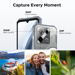 DOOGEE Blade GT Play Telephone Portable Incassable 5G Smartphone Effet de Lumière LED 6,72"+ 120Hz Dimensity D7050 20Go+256Go,Zilver — thumbnail 4