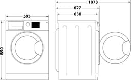 Whirlpool FFB 9458 WV BE wasmachine Voorlader 9 kg 1351 RPM Wit — thumbnail 9