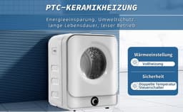 Merax Mini Droger 3KG - Wasdroger met Wandmontage - Luchtafvoerdroger - Wit — thumbnail 16