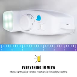 Sweiko Mini koelkast, Koel-vriescombinatie 86,8 cm hoog, 45,5 cm breed, dubbele deur, met 60-liter totaalvolume, 22-liter vriesvolume, 38-liter koelvolume. 172 kWh/jaar, LED-licht. Zwart [Energieklasse F] — thumbnail 14