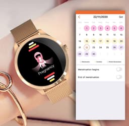Belesy® BQSiRgSk Pro Skull - Smartwatch Dames – Smartwatch Heren - Horloge - 1.28 inch - Kleurenscherm - Stappenteller - Bloeddruk - Hartslag - 75+ Wijzerplaten – Sporten – Rose goud – Staal - Siliconen – Skull - Zwart - Kerstcadeau — thumbnail 12