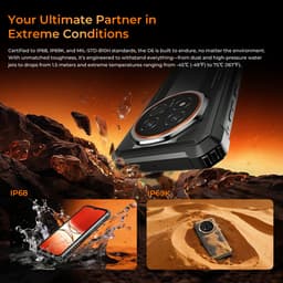 OUKITEL G6 Rugged Smartphone - 2026 nieuw telefoon - 16GB RAM - 128GB ROM - 6,52 inch - 10600 mAh - Android 16 - IP68/IP69K Outdoor telefoon - NFC GPS - Oranje — thumbnail 10