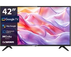 Antteq G42-AH3.D1 - 42 Inch Smart TV - Full HD (1080p) - Android TV met Google Assistant - Netflix, YouTube & Play Store - Bluetooth Voice Remote - HDR & Triple Tuner