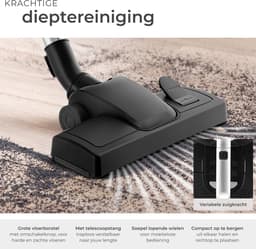 tectake® Zakloze Stofzuiger VC900 - Sterke 900 W Stofzuiger met Snoer - Eenvoudig Schoon te Maken - Zonder Zak - Geschikt voor Tapijten en Gladde Vloeren - Snoerlengte 490cm — thumbnail 7