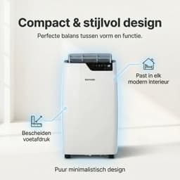 Komodo Frosty+ Mobiele Airco 12000 BTU – 4-in-1 Airconditioner – WiFi App & Afstandsbediening – Airco met Raamafdichtingskit & Afvoerslang – Ontvochtiger & Ventilator — thumbnail 7