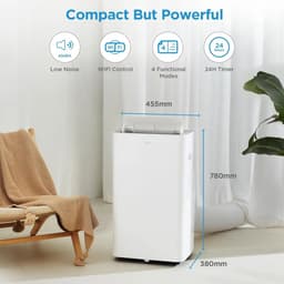 Midea - Silent Cool 26 Pro - Mobiele Airconditioning - Wit — thumbnail 4
