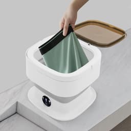 RONN® Camping Wasmachine - Mini Wasmachine - Wasmachines - 10L - met Centrifuge - Wit - 30cm x 30cm x 28cm — thumbnail 6
