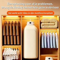 KZQ Draagbare Kledingdroger Elektrisch Mini Reisdroger met Timer en Droogzak Compact Opvouwbaar Kaki voor Appartement Hotel — thumbnail 2