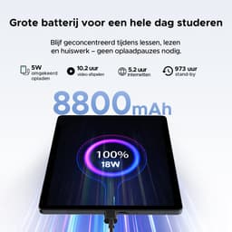 POCKAM P11 Pro - Tablet - 48 GB RAM (8+40 GB) + 128 GB ROM (2 TB/TF) - 11 inch FHD+ 90 Hz - Android 16 - 8800 mAh/18 W - T7250 - Dubbele luidsprekers - Gemini AI - Face ID - Widevine L1 - Complete accessoirebundel met toetsenbord en stylus - Paars — thumbnail 8