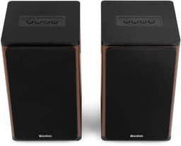 Draadloze speakers - Audizio BS20 speakerset - Luidspreker boxen met Bluetooth - Oplaadbare accu - Houtlook — thumbnail 13