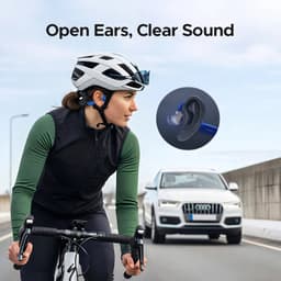 Koptelefoons - Koptelefoon draadloos - Beengeleiding koptelefoon - Sport oortjes - Bluetooth headphones - Waterdichte oortjes zwemmen - Blauw — thumbnail 5