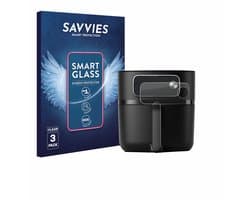 3 Stuks Savvies Screenprotector - geschikt voor Philips Airfryer HD9876/90 - beschermfolie glas transparant