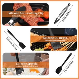 Airfryer Accessoires Set 15-delig – Geschikt voor Ninja Foodi AF500EU FlexDrawer 10,4L & COSORI TwinFry 10L – Inclusief Siliconen Matten, Grillrek & Spiesen — thumbnail 7
