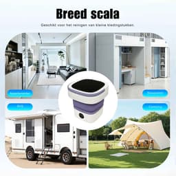 ElevateCommerce – Mini Opvouwbare Wasmachine 12L | Draagbare Reis Wasmachine met 3 Programma’s & Centrifuge | Compact voor Babywas, Camping & Studenten — thumbnail 6