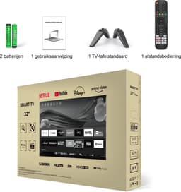 HKC VIDAA Smart TV - LED Full HD - 32 inch/81 cm - Streaming apps - AirPlay & Hotelmodus - HDMI x3, USB x2, CI+ - Tripple Tuner DVB-T/T2/S/S2/C - Frameless Design - Geassembleerd in Eindhoven - H32N1F-V — thumbnail 12