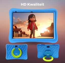 Tablet Kids Kindertablet vanaf 3 jaar - Tablet Kinderen 10 inch - Kindertablet - 6000mAh - Android 15 - Blauw - WiseQ - 2026 Model — thumbnail 3