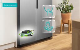 ETNA AKV5178IRVS - Amerikaanse koelkast - No-Frost - 178 cm hoog - 528 liter - Energielabel E - Invriesvermogen 10 kg/24u - Geluidsniveau 40 dB - LED Display - IJs- en waterdispenser - SuperCool - FastFreeze - Deuralarm - Multi Airflow – EnergySaving — thumbnail 8