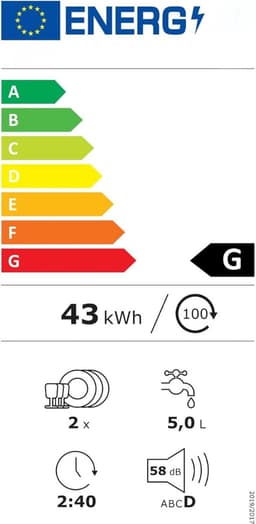 Aurixi® Mini Vaatwasser - Tafelvaatwasser - Vaatwasser - Wit - 54cm x 56cm x 5cm — thumbnail 5
