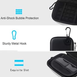 Oneay Schokbestendige zwarte beschermhoes / harde koffer / tas / harde schijfbehuizing voor 2,5 inch draagbare externe harde schijf — thumbnail 6