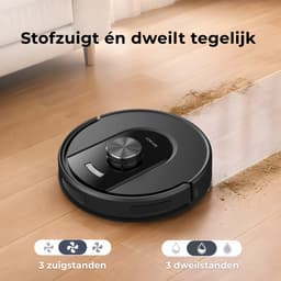 MYBOT X10 PRO - Robotstofzuiger Met Dweilfunctie - 6000PA Zuigkracht - Ideaal voor Huisdierharen – Laad- & Leegstation – LiDAR Navigatie — thumbnail 2