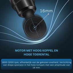 Calviero® Massage gun - Theragun - Spiermassagepistool - Zwart - Oplaadbaar — thumbnail 5