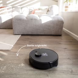 TONIHOMI® M30 - Robotstofzuiger met dweilfunctie - Robotstofzuiger met laadstation - LDS Laser navigatie - Robotstofzuiger huisdieren - Dweilrobot - Robotstofzuiger met app - Zwart — thumbnail 5