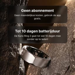 Kuno Ring 2 – Smart Ring – Slaapmonitor – Hartslag & Activiteitentracker – Stappen & Calorieën Meten – Zonder Abonnement – Waterbestendig – Goud – Maat 13 — thumbnail 9