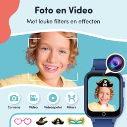 Keebies Smartwatch Kinderen - 5 t/m 12 jaar - Incl. Camera en 26 Kids Spelletjes - 512MB Geheugen - USB Oplaadbaar kinderhorloge - Jongen - Blauw — thumbnail 9