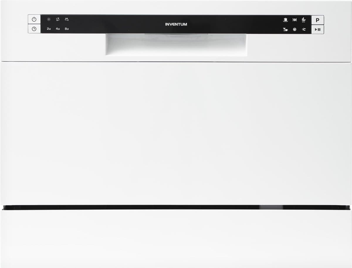 Inventum VVW5520 mini vaatwasser - 6 couverts - 44 cm hoog - Bestekmand - 6 programma’s - Startuitstel - Energielabel D - Vrijstaand - Wit — afbeelding 1