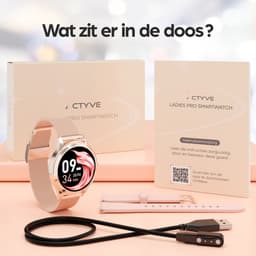 Actyve Smartwatch Dames Rosé Goud - Geschikt voor elke smartphone - Horloge dames - Stappenteller - Slaapmonitor - Saturatiemeter - Full Touchscreen — thumbnail 11