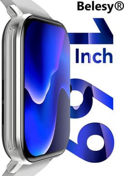 Belesy® KALMIA - Smartwatch Heren – Smartwatch Dames - Horloge – Stappenteller – Calorieën - Hartslag – Sporten - Je eigen foto als wijzerplaat - Kleurenscherm - Full Touch - Splitscreen– Silicone – Zwart - Moederdag — thumbnail 14