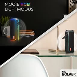 Pulver Speaker - RGB Led Zwart - Muziek box draadloos - Prox - 15 watt - Speakers - Draadloos - Premium - geschikt voor Bluetooth — thumbnail 3