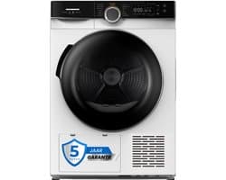 Heinner HHPD-M9K3A+++ Warmtepompdroger 9 Kg – 14 Droogprogramma’s – LED-Display – Touchbediening – Anti-Kreuk – Kinderslot – Wit – 5 Jaar Garantie