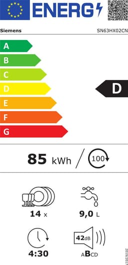 Siemens - inbouw vaatwasser - SN63HX02CN - iQ300 - Home Connect - Besteklade - varioSpeed Plus — thumbnail 3