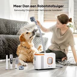 Teendow D20S Max+ Robotstofzuiger & Vachtverzorging Huisdieren – Complete Groomingkit - 3L Zelfledigend Dock, 6000Pa, Dweilfunctie, PreciSense LiDAR, App & Spraakbediening — thumbnail 11