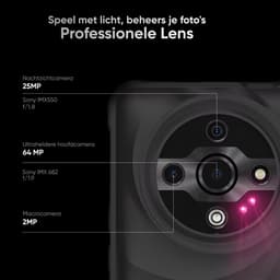 Ulefone Armor X31 Pro 5G Rugged AI Smartphone IP68/IP69K & MIL-STD-810H Robuust - 6.56'' 120Hz - 64MP + 25MP Nachtzichtcamera - 6050mAh - 16GB RAM, 256GB - Android 14 - Zwart - Octa-core 2.4GHz - Vinger Scan - Dual SIM - NFC - Krachtige Zaklamp — thumbnail 10