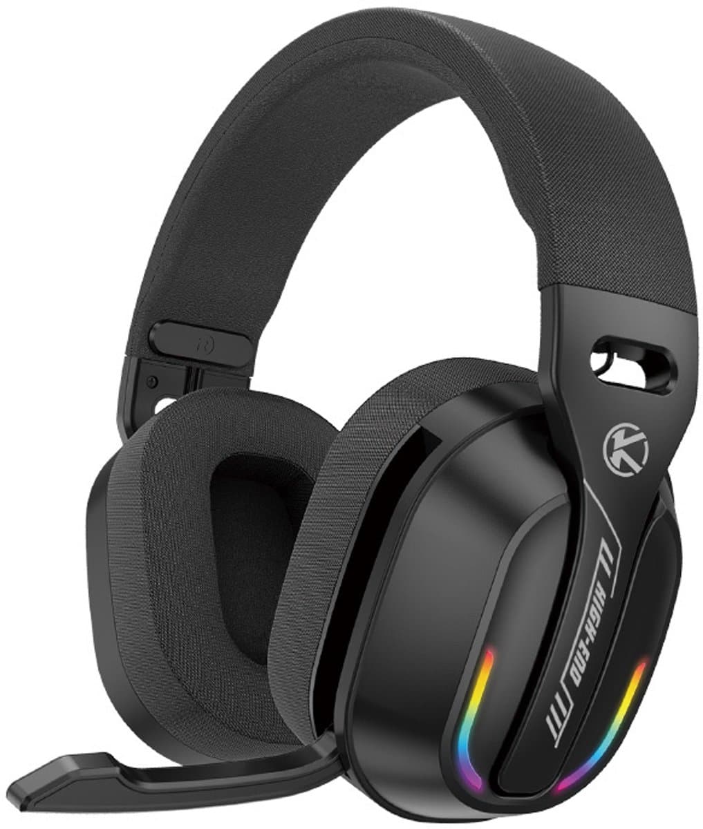 Ntech - Gaming Headset met Microfoon en RGB Light Zwart - koptelefoon draadloos - Draadloze Game Headset 2.4GHz, USB C Geschikt voor PS4, PS5, Xbox One, Xbox Series, PC en Nintendo Switch 2 - Bluetooth Gaming Headsets — afbeelding 1