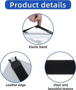 Antislipband voor tablets - 3*20 cm - Geschikt voor tablets van 7,8 tot 13 inch - Veiligheidsband voor tablets - Ook geschikt voor mobiele telefoons en e-readers - Bediening met één hand - Voorkomt vallen - Vermindert de druk op de vingers — thumbnail 2