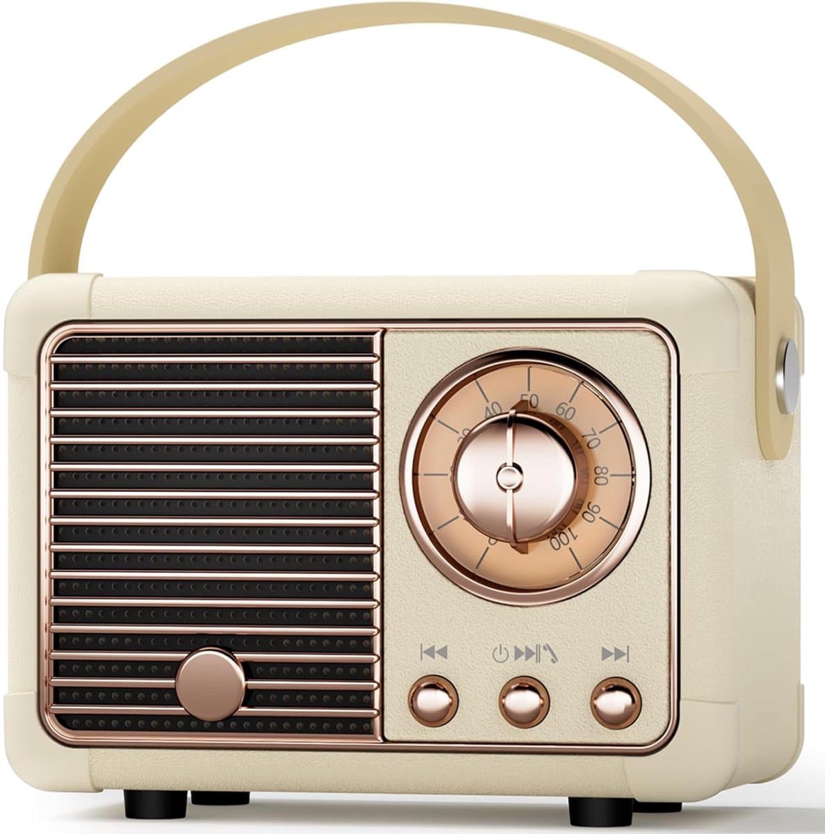 Ynkkvre - Retro bluetooth speaker - vintage decor - draagbare draadloze bluetooth speaker -Wit — afbeelding 1
