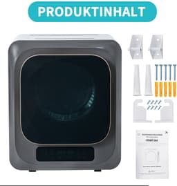 Re-purelife® Compacte Wasdroger met UV-Desinfectie - 6 Programma's - 3-4 kg Capaciteit - Geschikt voor Opbouw of Opstelling - Stille Werking & Helder LED-Display - Grijs — thumbnail 10
