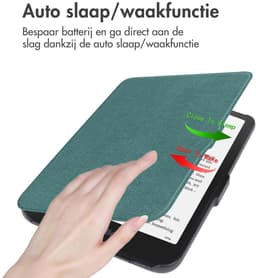 Ereader Hoes - Geschikt voor Amazon Kindle Colorsoft Signature edition (2024)/Amazon Kindle Paperwhite (2024)/Amazon Kindle Paperwhite Signature Edition (2024)/Amazon Kindle Colorsoft (2024) - Donkergroen — thumbnail 3